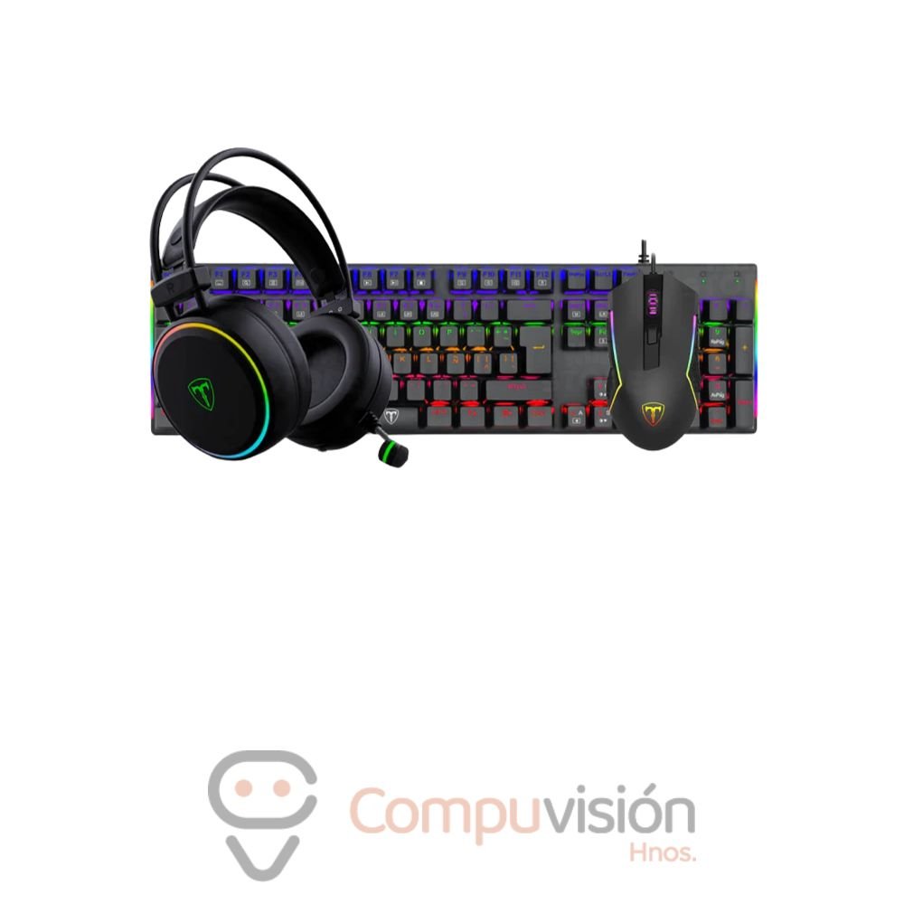 KIT/COMBO GAMER T-DAGGER 3 EN 1 TECLADO+ AUDIFONO+MOUSE SW RED T-TGS009