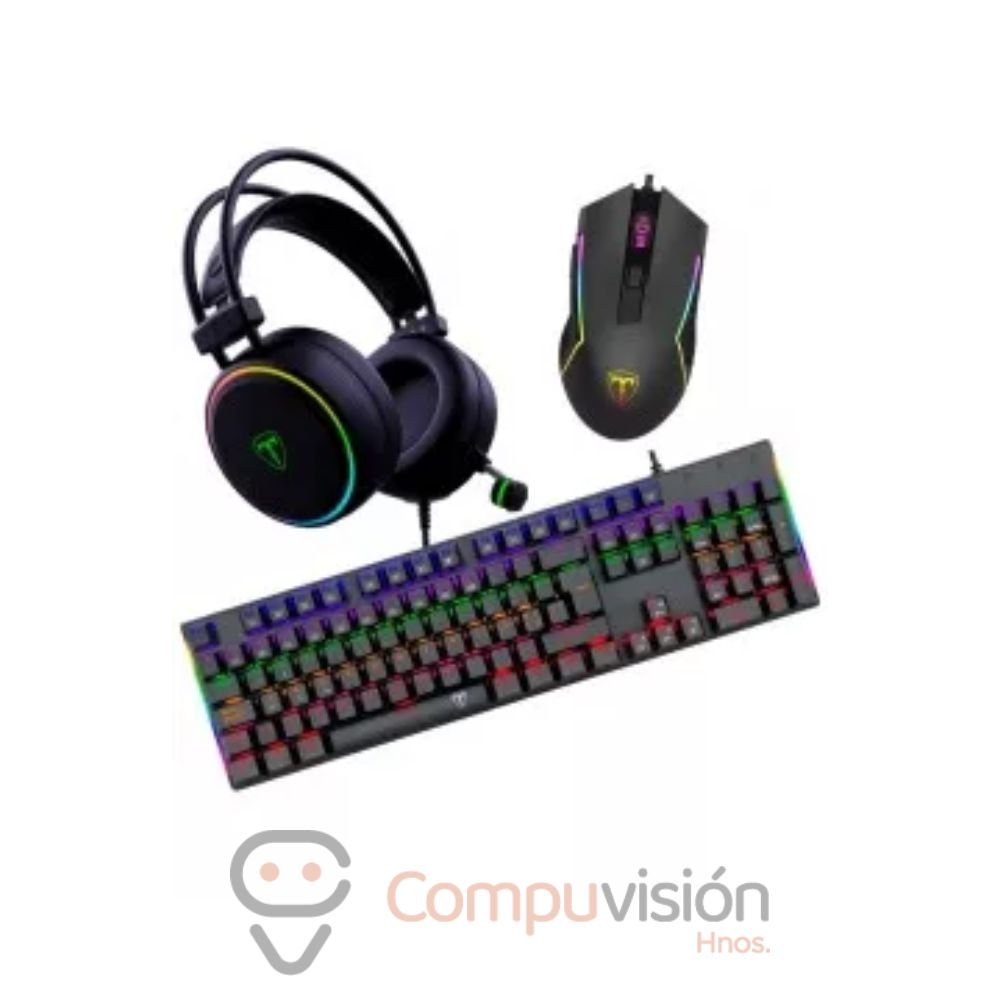 KIT/COMBO GAMER T-DAGGER 3 EN 1 TECLADO+ AUDIFONO+MOUSE SW RED T-TGS009