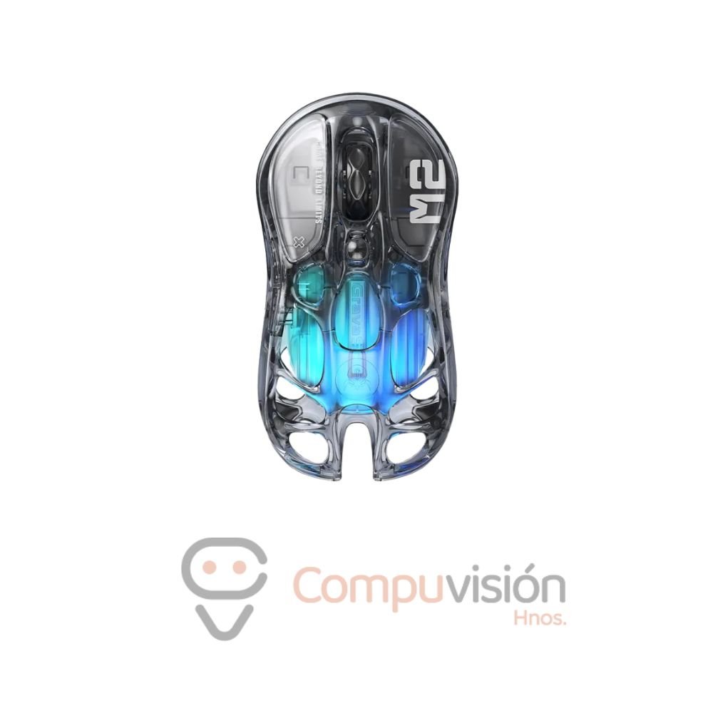 MOUSE GAMER GRAVASTAR MERCURY M2 WIRELESS/INALAMBRICO BLACK TRANSPARENT 26 000 DPI