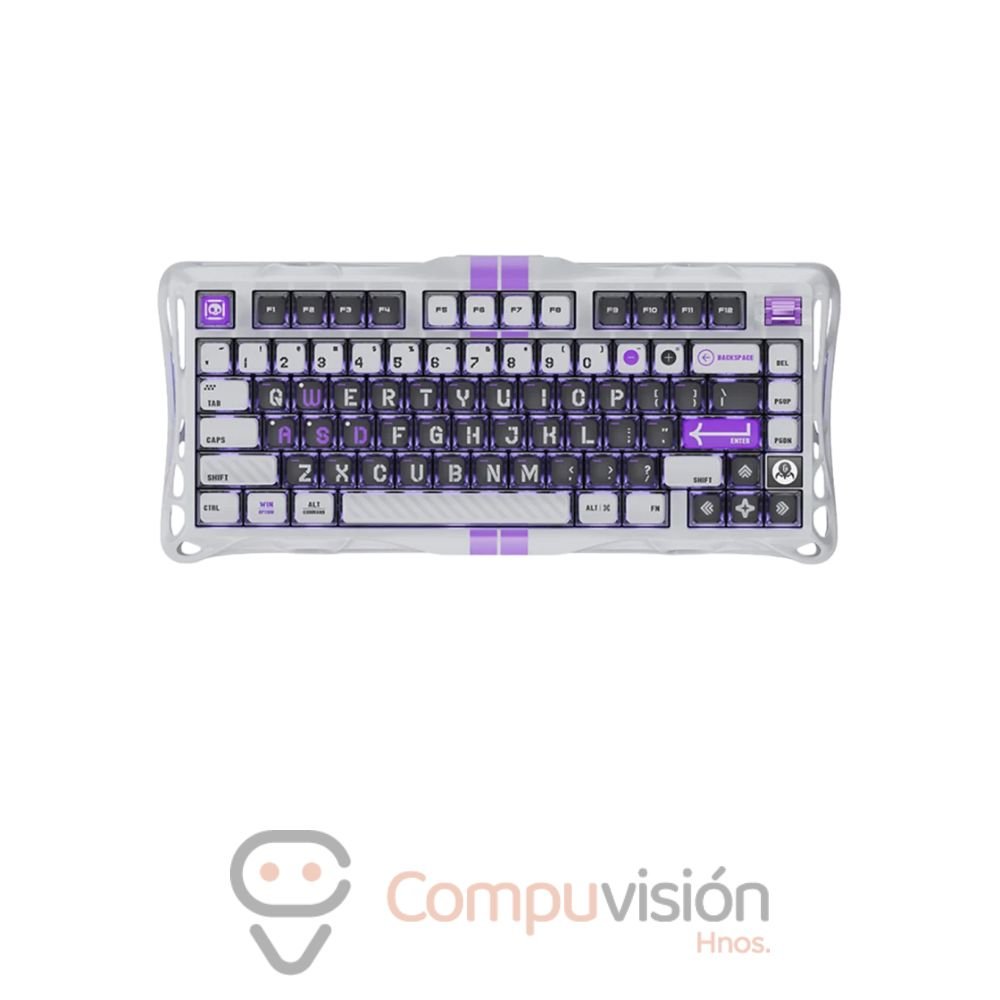 TECLADO GAMER GRAVASTAR MERCURY V75 HE CABLE USB MECHA GRAY-HALL EFFECT SWITCH ENGLISH