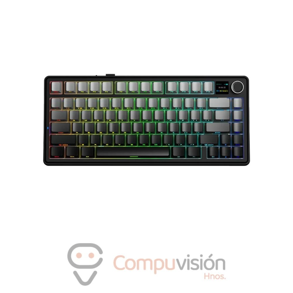 TECLADO GAMER AULA F75MAX 75% WIRELESS/INALAMBRICO GRADIENT GRAY-REAPER SWITCH ENGLISH