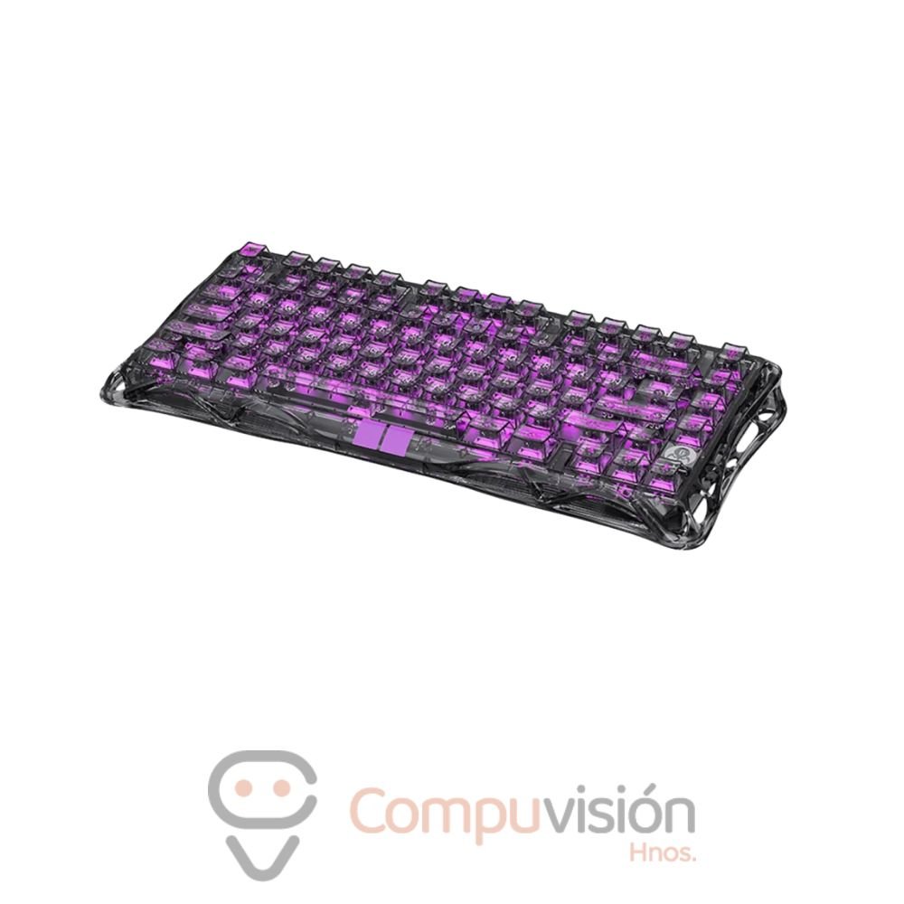 TECLADO GAMER GRAVASTAR MERCURY V75 HE CABLE USB LITE TRANSPARENT BLACK-HALL ENGLISH/INGLES