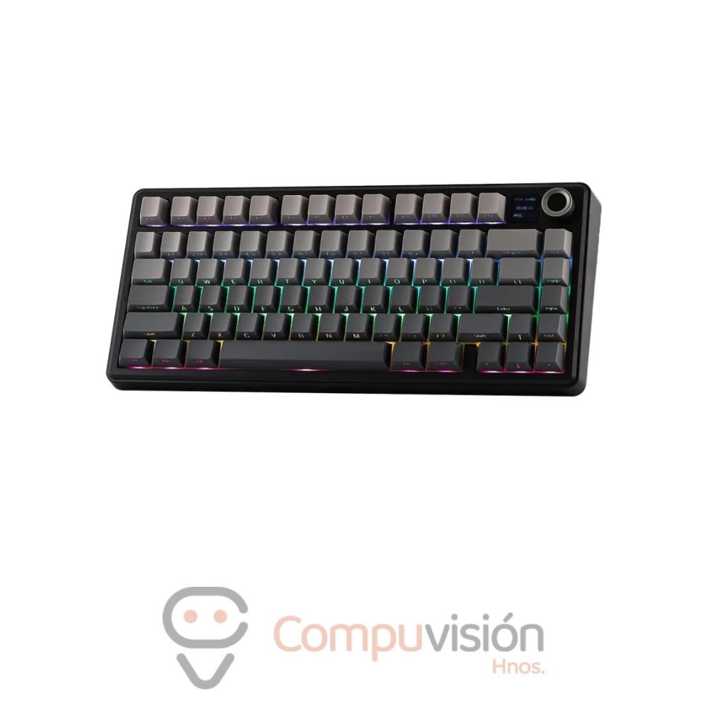 TECLADO GAMER AULA F75MAX 75% WIRELESS/INALAMBRICO GRADIENT GRAY-REAPER SWITCH ENGLISH