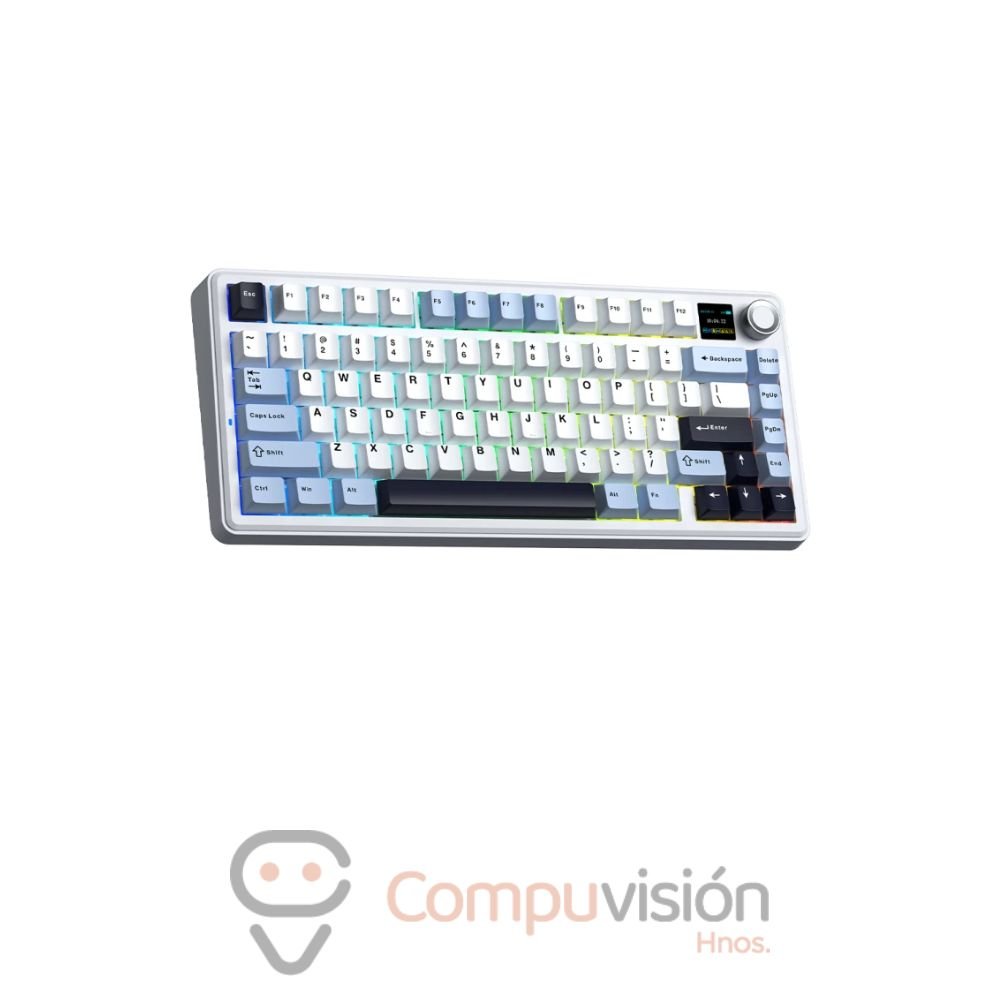 TECLADO GAMER AULA F75MAX 75% WIRELESS/INALAMBRICO BLUE+WHITE+DARK-REAPER SWITCH ENGLISH