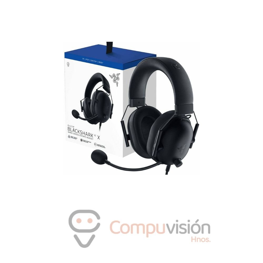 AUDIFONO GAMER RAZER BLACKSHARK V2 X BLACK PLAYSTATION PC,PS5 3.5mm