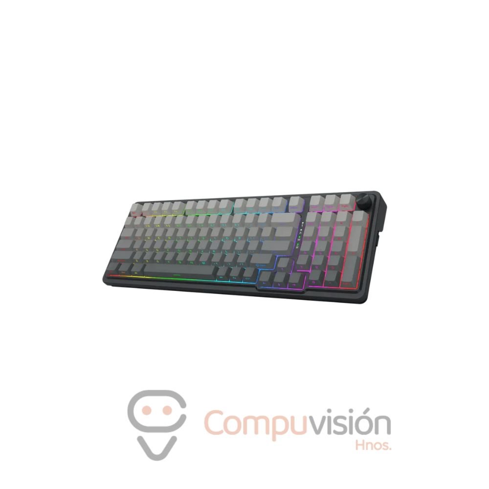 TECLADO GAMER REDRAGON EISA PRO SWITCH LEOPARD WIRED WIRELESS BT LED-RGB BLACK DEGRADADO