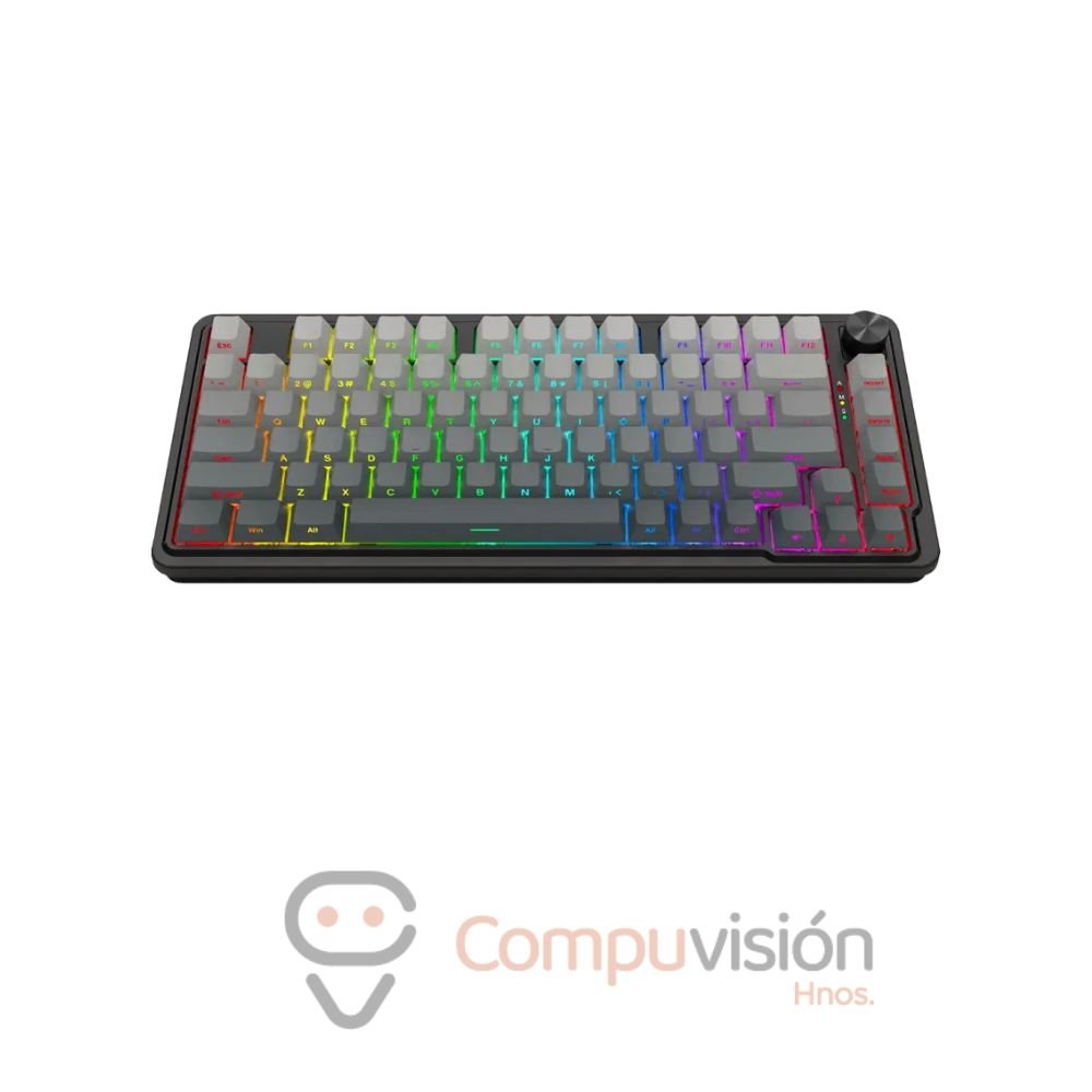 TECLADO GAMER REDRAGON UCAL PRO K673SP-RGB-PRO WIRELESS BLACK DEGRADED 75% SWITCH VERDE MENTA ENGLISH