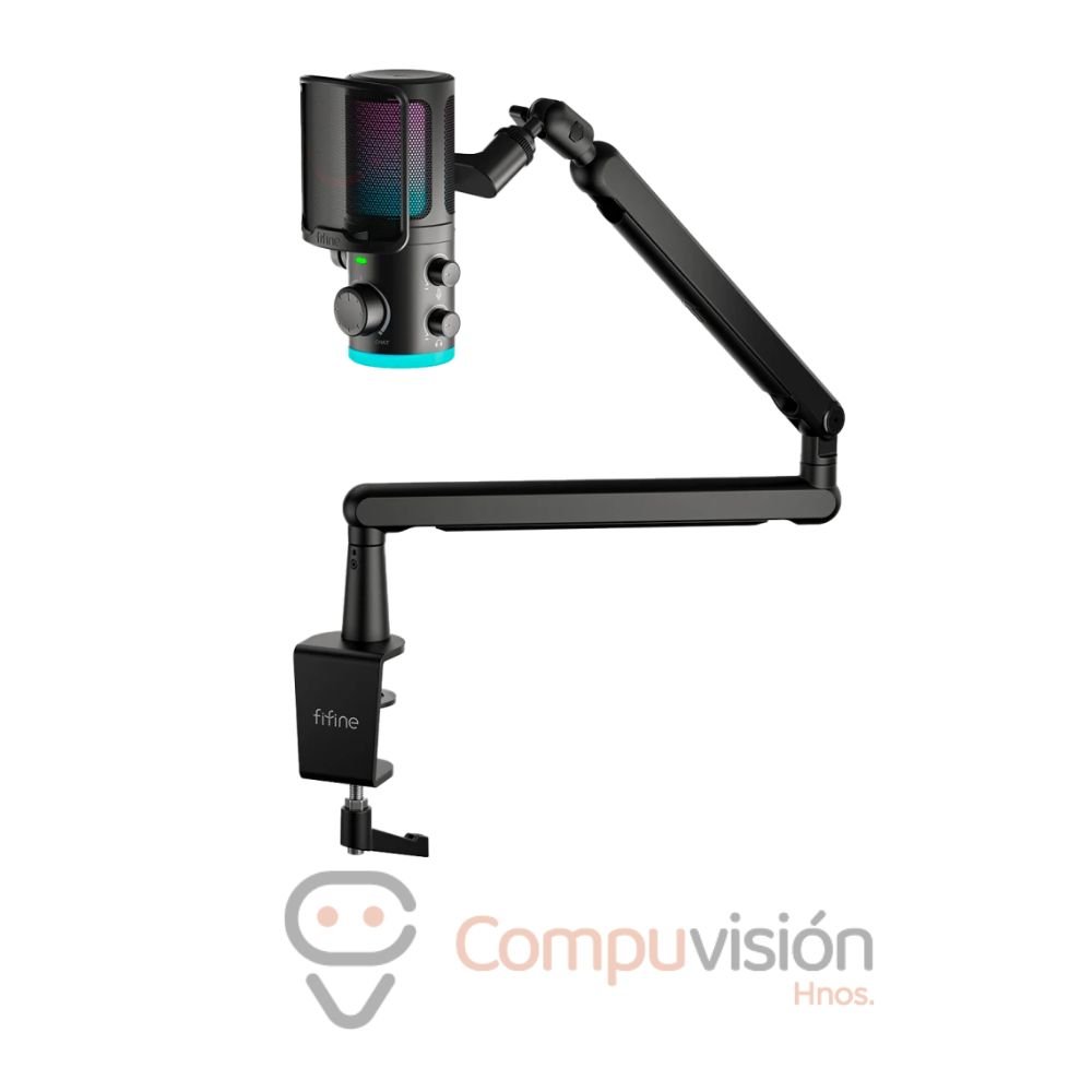MICROFONO FIFINE TAM6 BLACK CON SOPORTE DE BRAZO