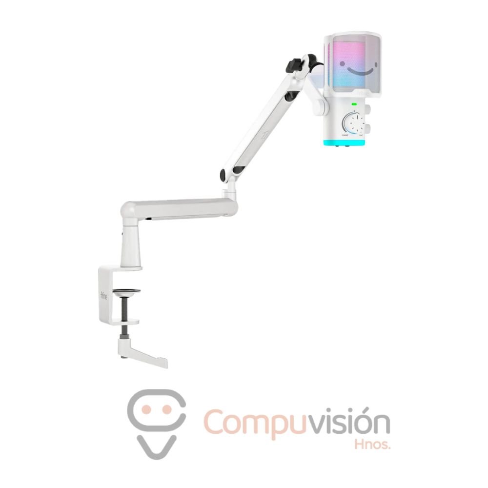 MICROFONO FIFINE TAM6 WHITE CON SOPORTE DE BRAZO