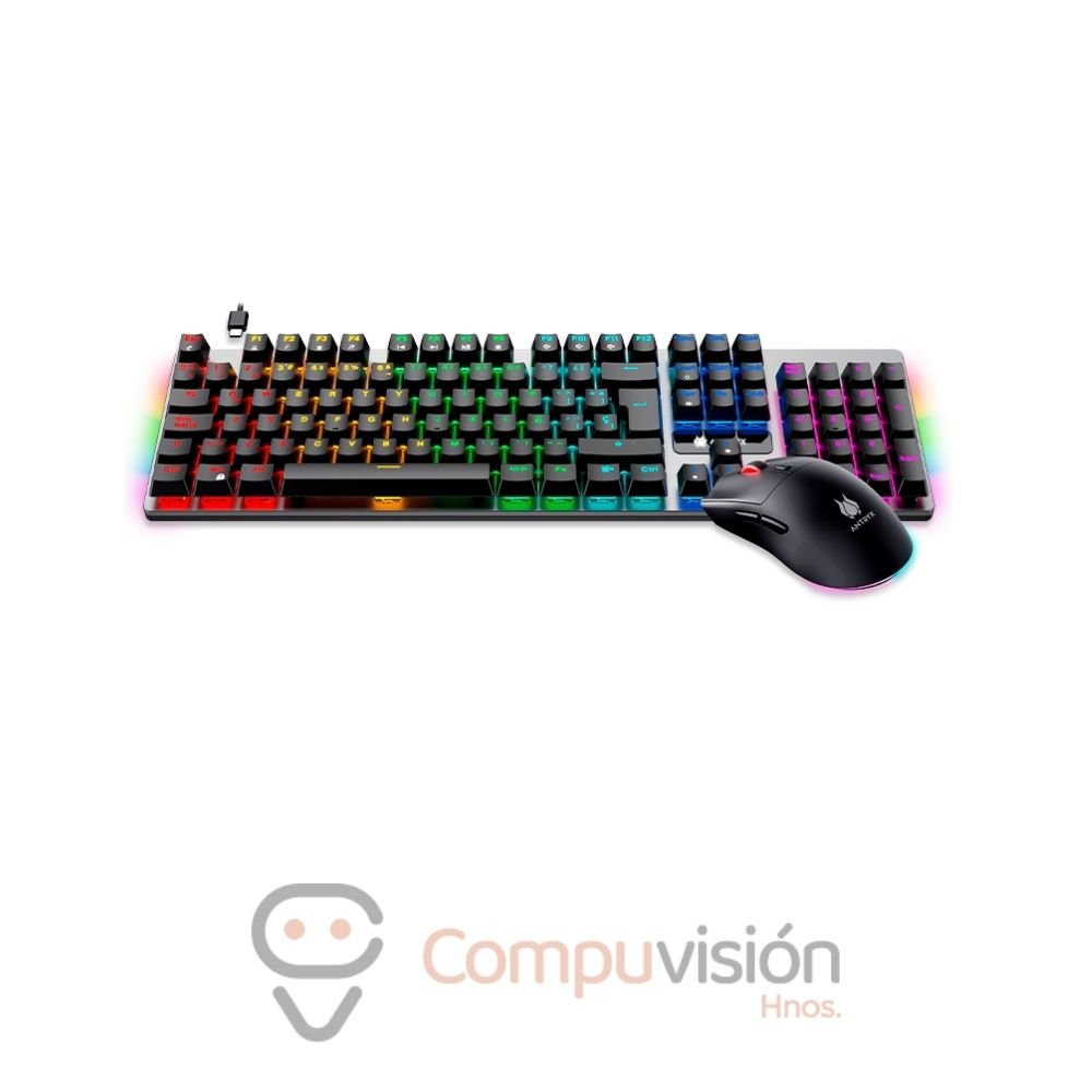 KIT/COMBO GAMER ANTRYX TECLADO+MOUSE GC-4500 BLACK RED SWITCH WIRELESS/INALAMBRICO/BLUETOOTH/BT
