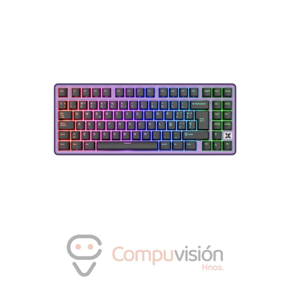 TECLADO GAMER ROYAL KLUDGE RK X87 CABLE USB BLACKBERRY MOUSSE CREAMY SWITCH CABLEADO