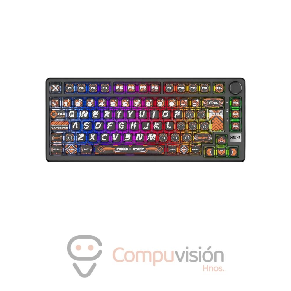 TECLADO GAMER ROYAL KLUDGE RK-M75 HE CABLE USB HEPHAESTUS MINT MAGNETIC SWITCH