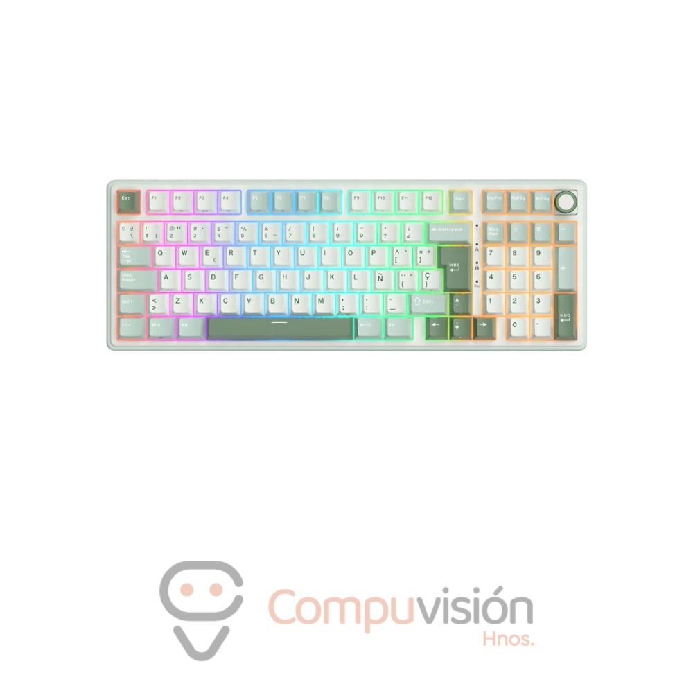 TECLADO GAMER ROYAL KLUDGE RK-R98PRO CABLE USB PHANTOM CREAMY SWITCH CABLEADO