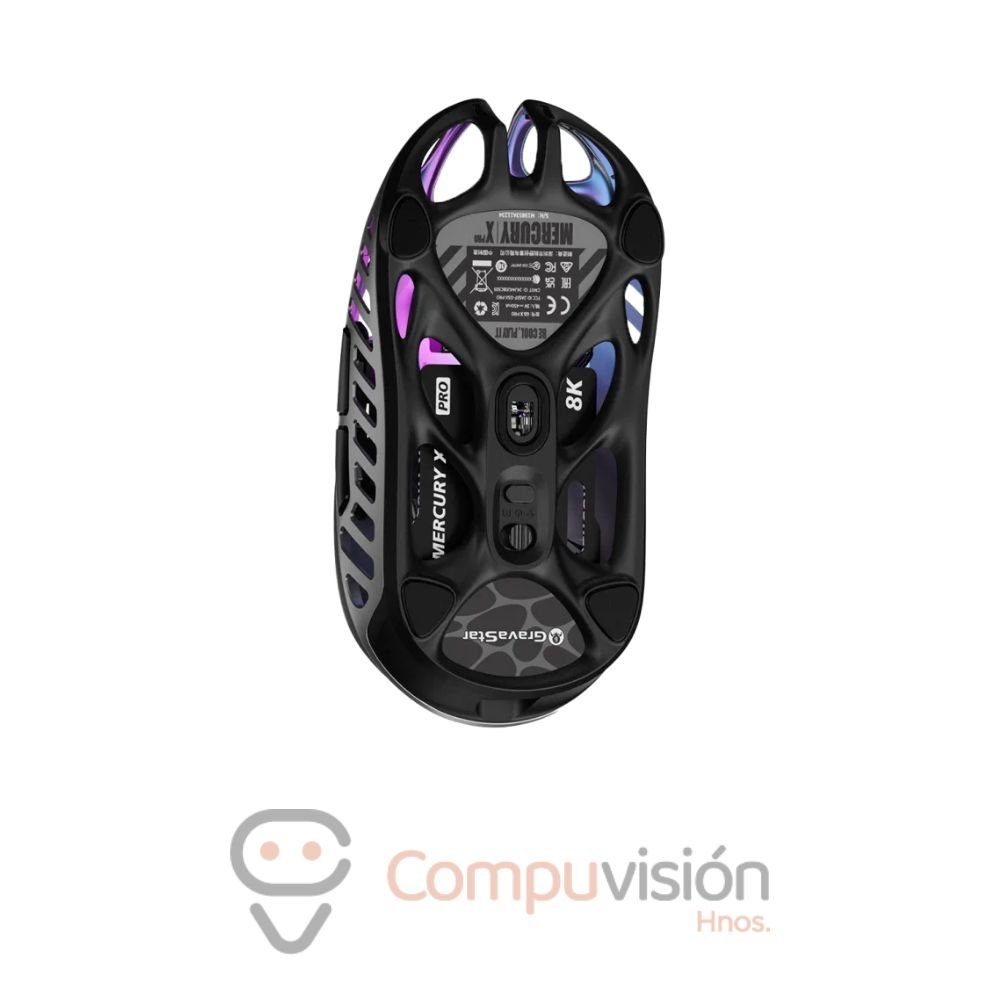 MOUSE GAMER GRAVASTAR MERCURY X PRO, WIRELESS  INTERSTELLAR SILVER 8000 HZ 32000 DPI