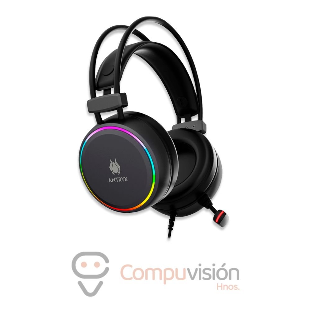 AUDIFONO GAMER ANTRYX GH-750 BLACK 7.1 VIRTUAL USB RGB
