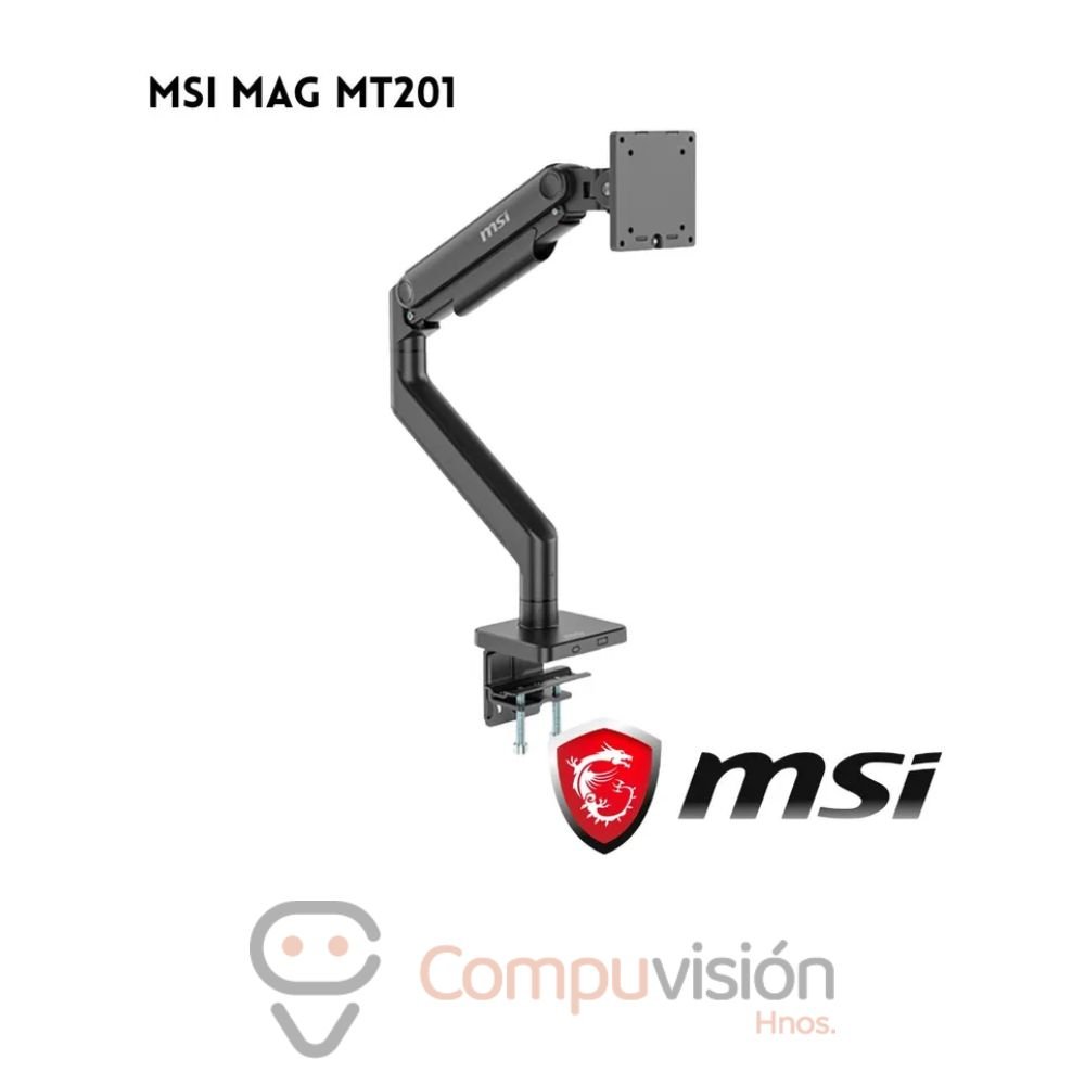 RACK SOPORTE BRAZO PARA 1 MONITOR MSI MAG MT201 HIDRAULICO 17 A 49″  20 KILOS