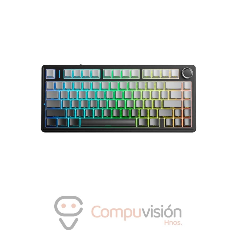TECLADO AULA F75 RGB 75%  WIRELESS/BT BLACK/GRANDIENT GREY+REAPER SWITCH ESPAÑOL