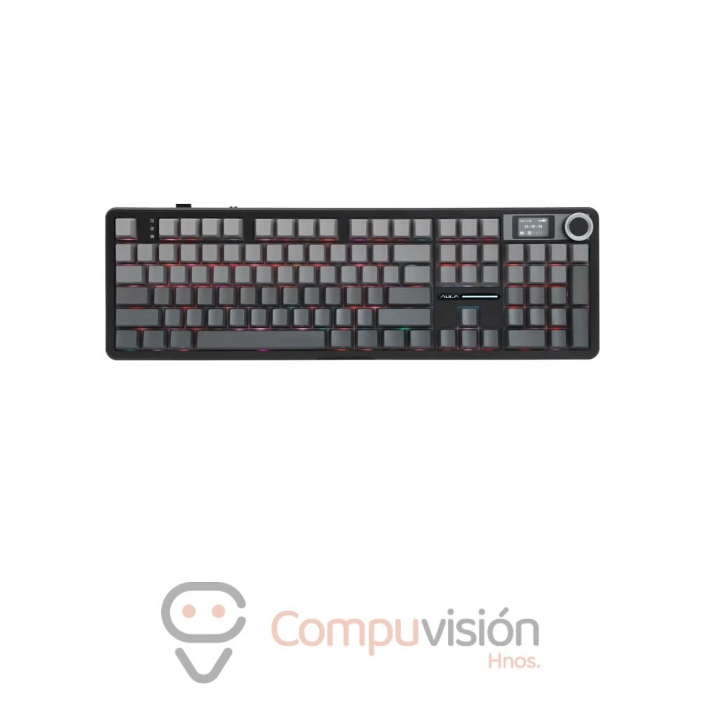 TECLADO GAMER AULA F108 PRO 100% WIRELESS  BLACK DEGRADED-FLOWER SWITCH ENGLISH