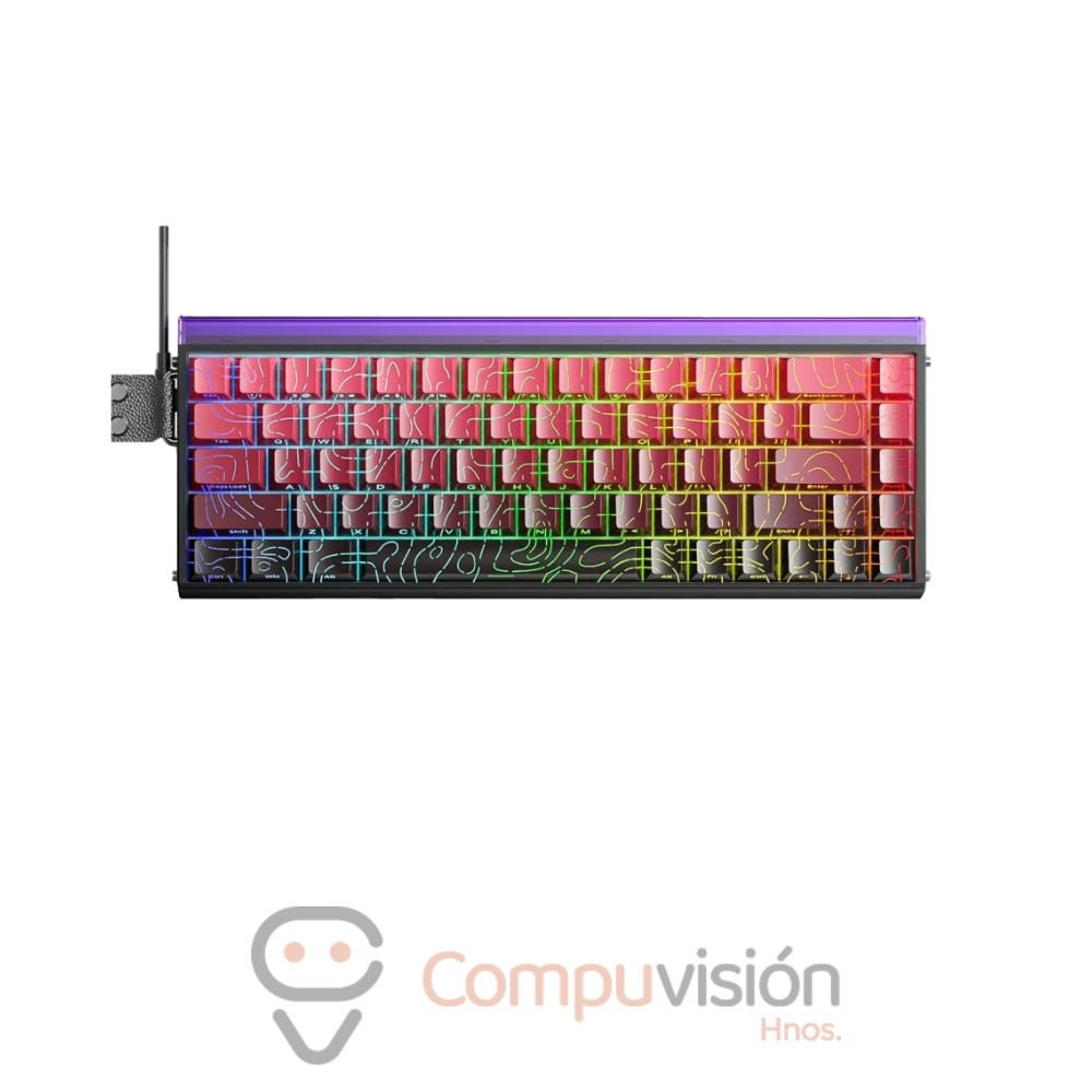 TECLADO GAMER AULA HERO68HE65% BLACK+RED GRADIENT DRAGON KING MAGNETIC SW