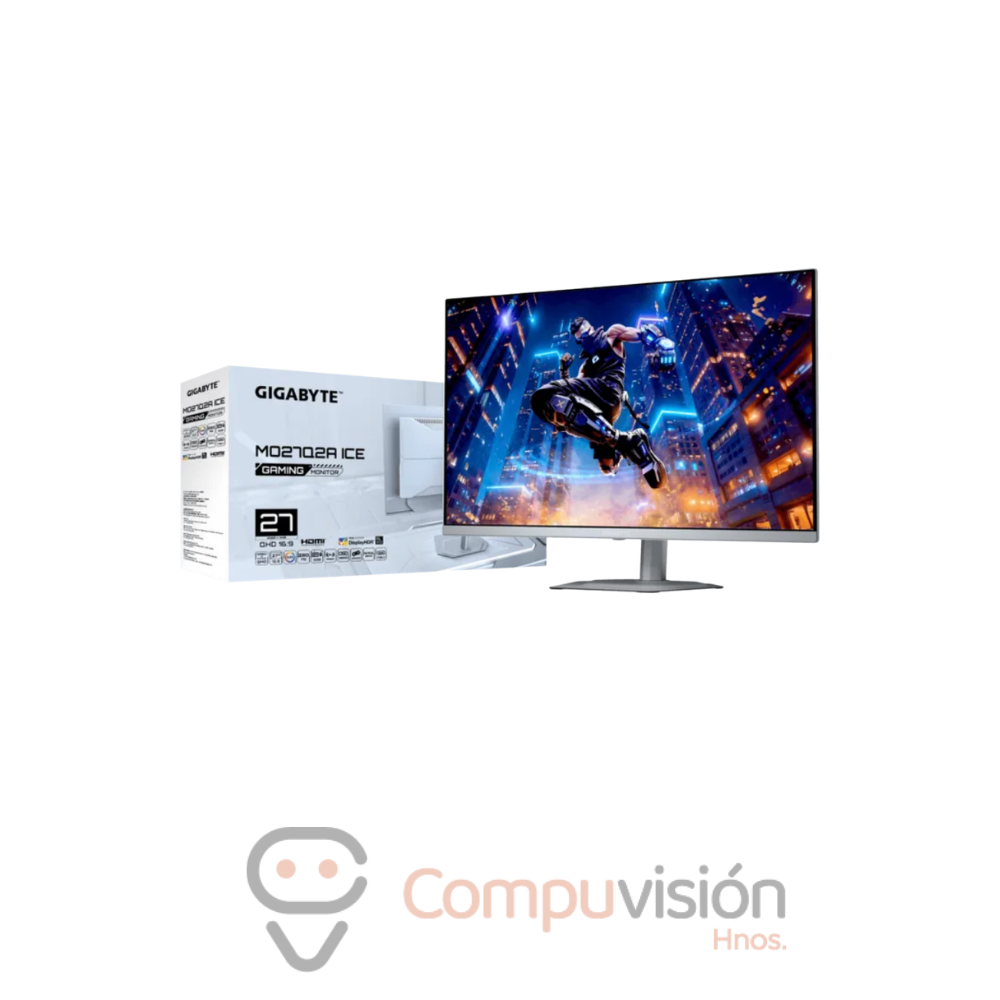 MONITOR LED 27" GIGABYTE MO27Q2A WHITE OLED 2560*1440 0.03MS 280HZ 2*HDMI 1*DP