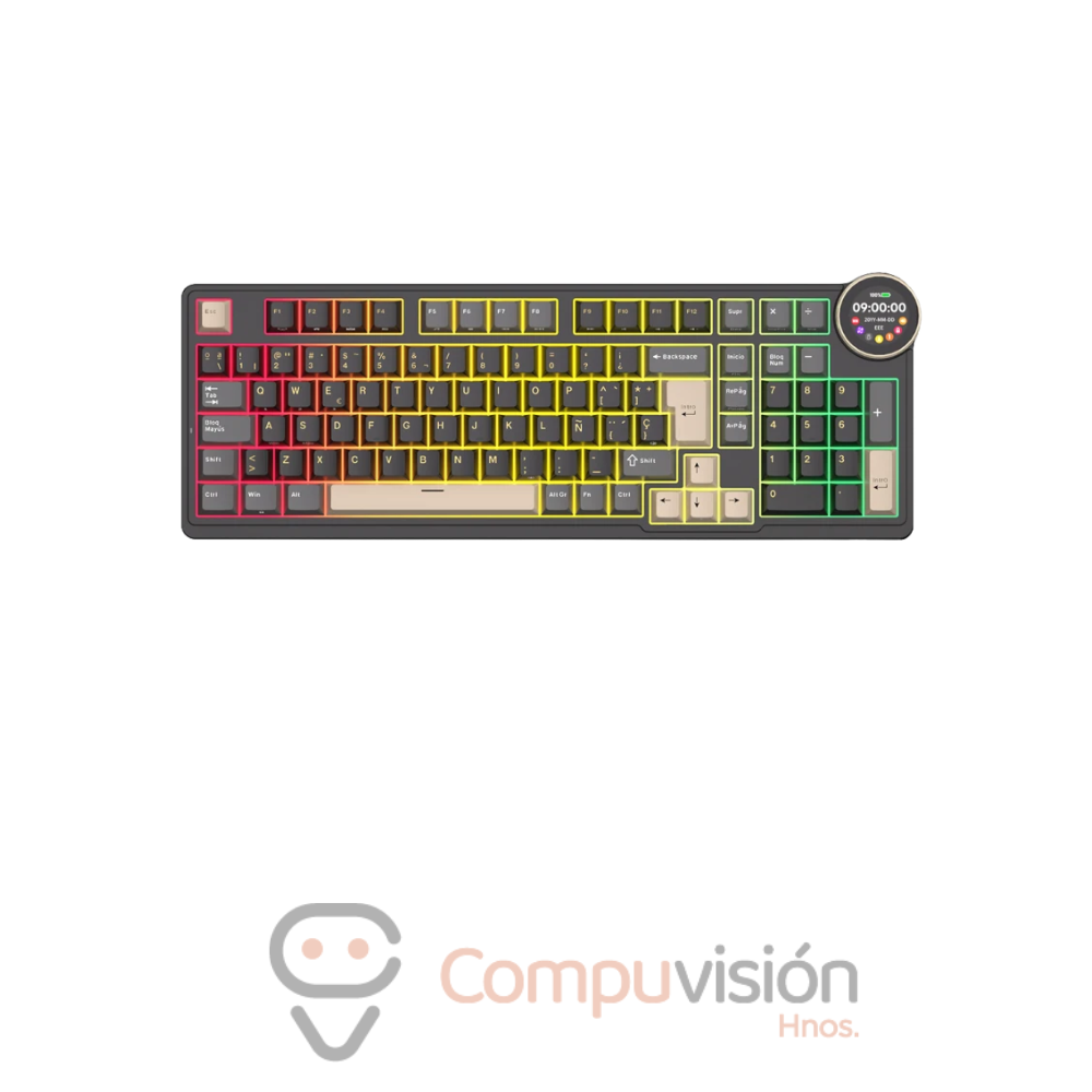 TECLADO GAMER ROYAL KLUDGE RK-N99 WIRELESS PHANTOM-CREAM SWITCH ESPAÑOL